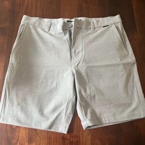 Travis Mathew Light Gray Flat Front Shorts